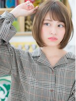 カバーヘア ブリス 上尾西口店(COVER HAIR bliss)&nbsp;斜めバングカーキアッシュ小顔ミディアムボブc5上尾20代30代40代
