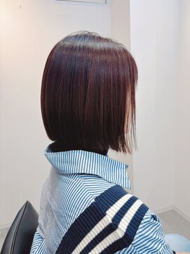 コニー アンド リリー(conne&riri) 【お客様スタイル】レッド×チェリーレッド×ボブ