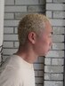 【全員/EASY PUNK】 メンズカット+ブリーチ+フル・イージーパーマ ￥17600