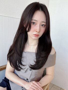 アフロート ディル(AFLOAT D'L) 20代シースルーぱっつん前髪で結んでかわいいフェイスレイヤー