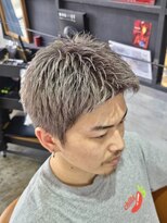 アノ(Ano.)&nbsp;大分中央町メンズパーマカットブリーチミルクティーベージュ