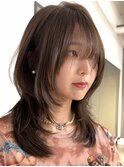 ハッシュカットレイヤーカット韓国レイヤーウルフカット/岸本