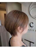 シークレットハイライト×丸みショート