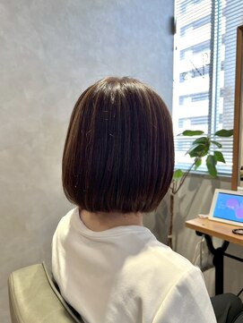 ビス ヘア アンド ビューティー 西新井店(Vis Hair＆Beauty) 軽やか夏ショートボブ小顔ピンクブラウン透明感似合わせカット