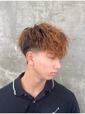ホワイトメッシュ/ツイスト/ツイスパ/パーマ/メンズ/眉毛