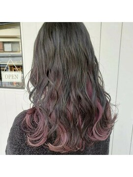 ヘア ケア ディエイチケー(HAIR CARE DHK) インナーカラー×パープルレッド