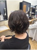 【ボブパーマ】暗めカラー/グランマッシュ/中島