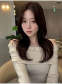 髪質改善*ミルクブラウンひし形レイヤーロブ*美髪【Zina 池袋】