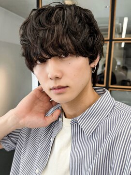 ソアメンズ 渋谷(soar men's) 20代30代◎ゆるめシャドウパーマで無造作マッシュウルフ