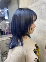 TONE(トーン)by Chara 池袋 髪質改善 ダブルカラー 【4月上旬OPEN(予定)】 ブルーカラー/ウルフカット【池袋東通り】