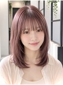 ★ゆるふわボブ/淡いピンク/ピンク/フレンチバング/京都