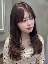 エンター 天神店(ENTER)&nbsp;レイヤーカット ブラウンカラー　透明感カラー　ブリーチなし
