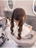 髪の毛リボンツイン
