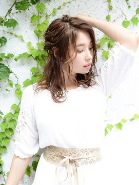 アース 海老名店(HAIR&MAKE EARTH) ゆる編み下ろしハーフアップ【EARTH海老名店】