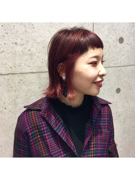 ヘアサロン ドットプラス 町田店(dot. plus) サロンワーク×インナーチェリレッドカラー1【dot.plus町田】