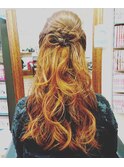★hair&makeR★リボン編み込みハーフアップ