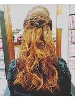 ヘアーアンドメイク アール(hair&make R) ★hair&makeR★リボン編み込みハーフアップ