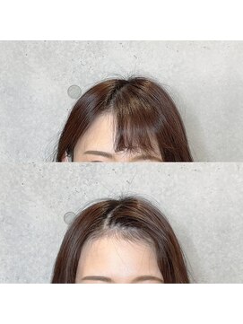 アフィーロ(ACHFILO) 前髪エクステ20代30代大人女子　ココアブラウン　韓国人風透け感