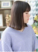 ダークグレージュ小顔韓国風ぶつ切りボブT1川口20代30代40代