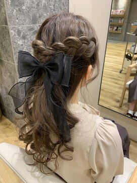 テラスアヴェダ 福岡パルコ店(Terrace AVEDA) モテ可愛ハーフアップ