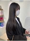 韓国風黒髪ロングストレート×髪質改善トリートメント
