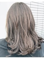 ヘアースパ ノッシュ 博多千代店(Hair Spa Nosh) アッシュブラウンくすみカラー外ハネヘアカラー