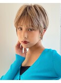 シースルーバング×抜け感ショート