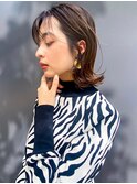 【NORA UMEDA 高木】外ハネボブ マロンブラウン