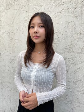 ロンド ストラーダ 心斎橋(Lond strada) レイヤーロング×グレーベージュ×美髪［髪質改善/縮毛矯正］