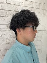 アジールヘア 所沢プロペ通り店(agir hair) アッシュブラックツイストスパイラルパーマメンズカット所沢練馬