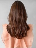 ピンクブラウン美髪サイドバングデジタルパーマ#307e0409