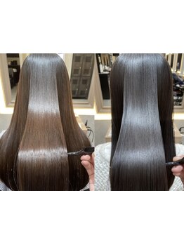 【時短◎縮毛矯正が2時間半で可能】クセ/うねりを艶美髪に＊傷んだ髪も改善《ホリスティック縮毛矯正》