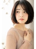大人美人レイヤーカット黒髪ミディアム小顔ボブZ上尾30代40代