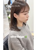 ローレイヤーカット＿オリーブベージュ＿　担当　垣内　9948
