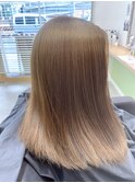 ブリーチなしミルクティー×髪質改善トリートメント