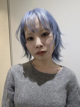 ユルク トウキョウ(jurk tokyo) ウルフ 水色 スカイブルー ブリーチ ハイトーン