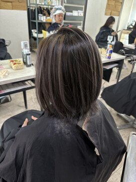 アジールヘア 所沢プロペ通り店(agir hair) ミニウルフハイライトグレージュケアブリーチレイヤーカット所沢