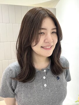 マッシュ 天王寺あべの(MASHU) 【艶カラー】赤み打ち消す透明感カラー ☆ オリーブベージュ