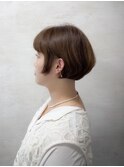 アディクシーカラー  透明感 ツヤ  カラー ショートボブ