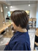 レディース20代30代◎似合わせカットショートハイライトカラー