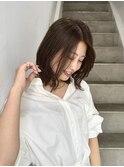レイヤー/セミロングボブ髪質改善縮毛矯正白髪ぼかしショート