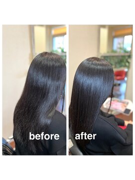 アウラ(aura) カット＋髪質改善＋艶髪トリートメント