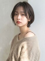オレンジペコ(orange peco)&nbsp;暗髪 ショートカット ダークグレージュ 透明感カラー 小顔 20代