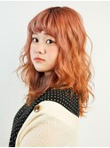 〈wave佐藤店〉女っぽスパイラル巻き無造作カールデザインカラー