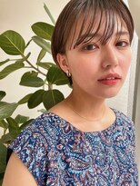 スピンヘアワークス(Spin Hair Works) 丸みショート_ハイライト_シースルーバング