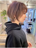 センターパート大人美人マッシュくびれヘア　レイヤーカット