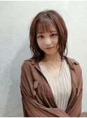 【salon de feel永山店】波ウェーブ ロブ バイオレットカラー