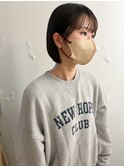 "久保田"前下がりボブ切りっぱなしボブ暗髪ボブ10代20代
