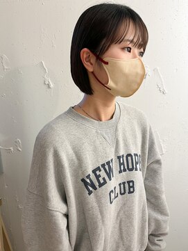 ラミエ バイ メルト 吉祥寺(lamie by melt) "久保田"前下がりボブ切りっぱなしボブ暗髪ボブ10代20代