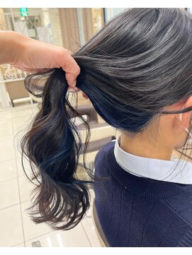 アッシュ 高円寺店(Ash) インナーカラーネイビーブルー